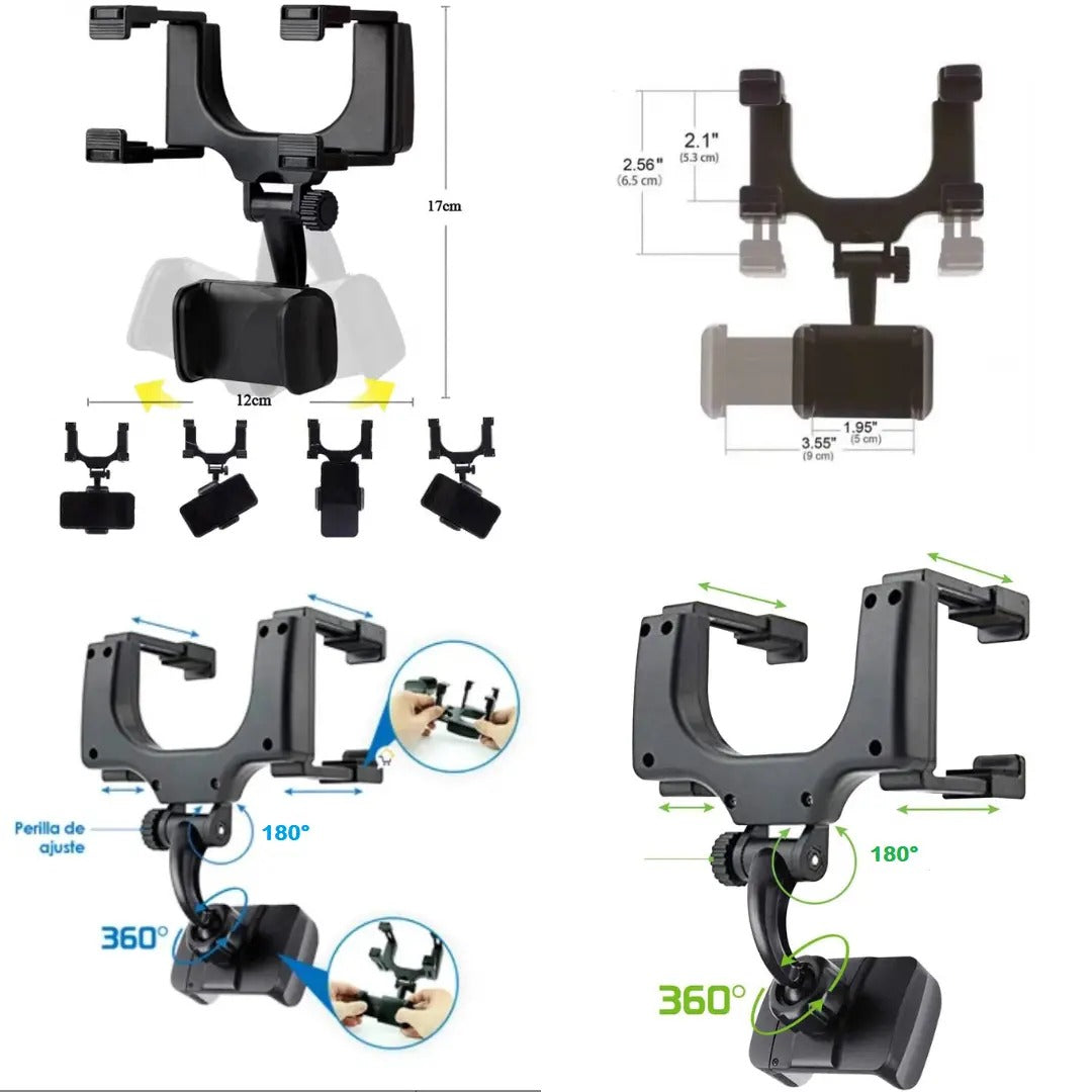 1 SOPORTE DE CELULAR PARA RETROVISOR 3M